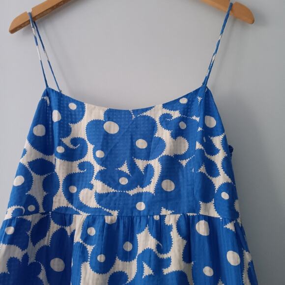 Xirena Fae Cotton Dress Blue Curls L with Pockets - Picture 4 of 8